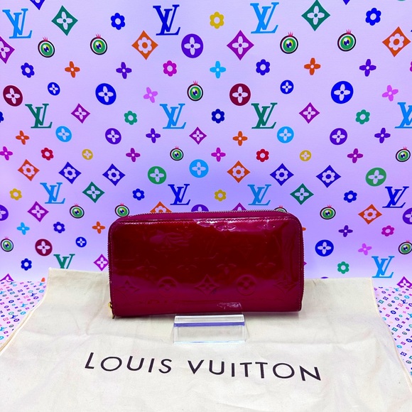 Louis Vuitton Red Vernis Zip Around Wallet - Picture 2 of 8